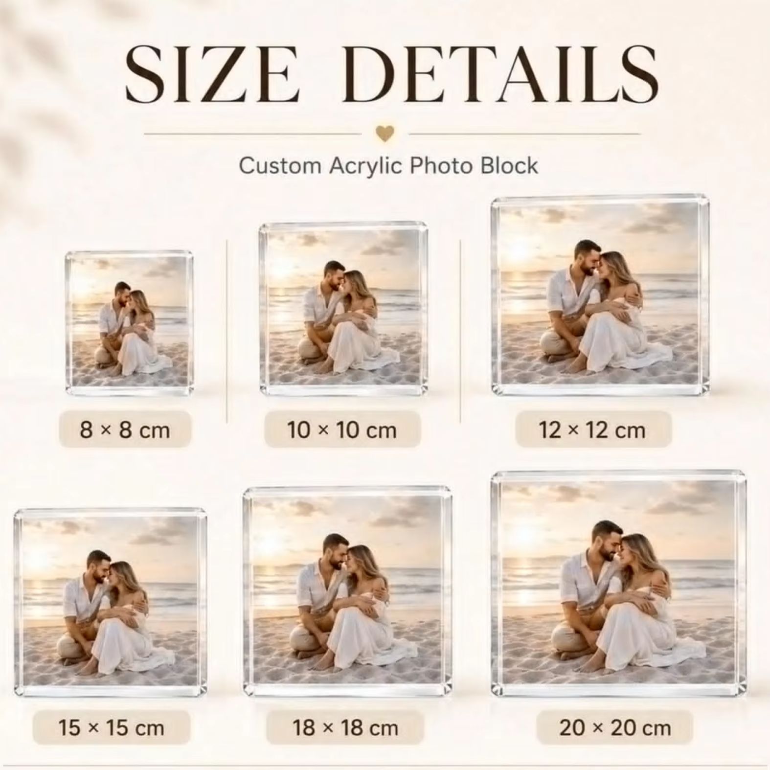 لوحة أكريليك مخصصة بصورة ونص،  - مراجعة Photo Acrylic Block وسعره